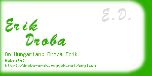 erik droba business card